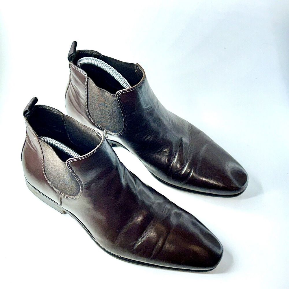 Mens A. Testoni Made In Italy Brown Leather Boots Size 7.5